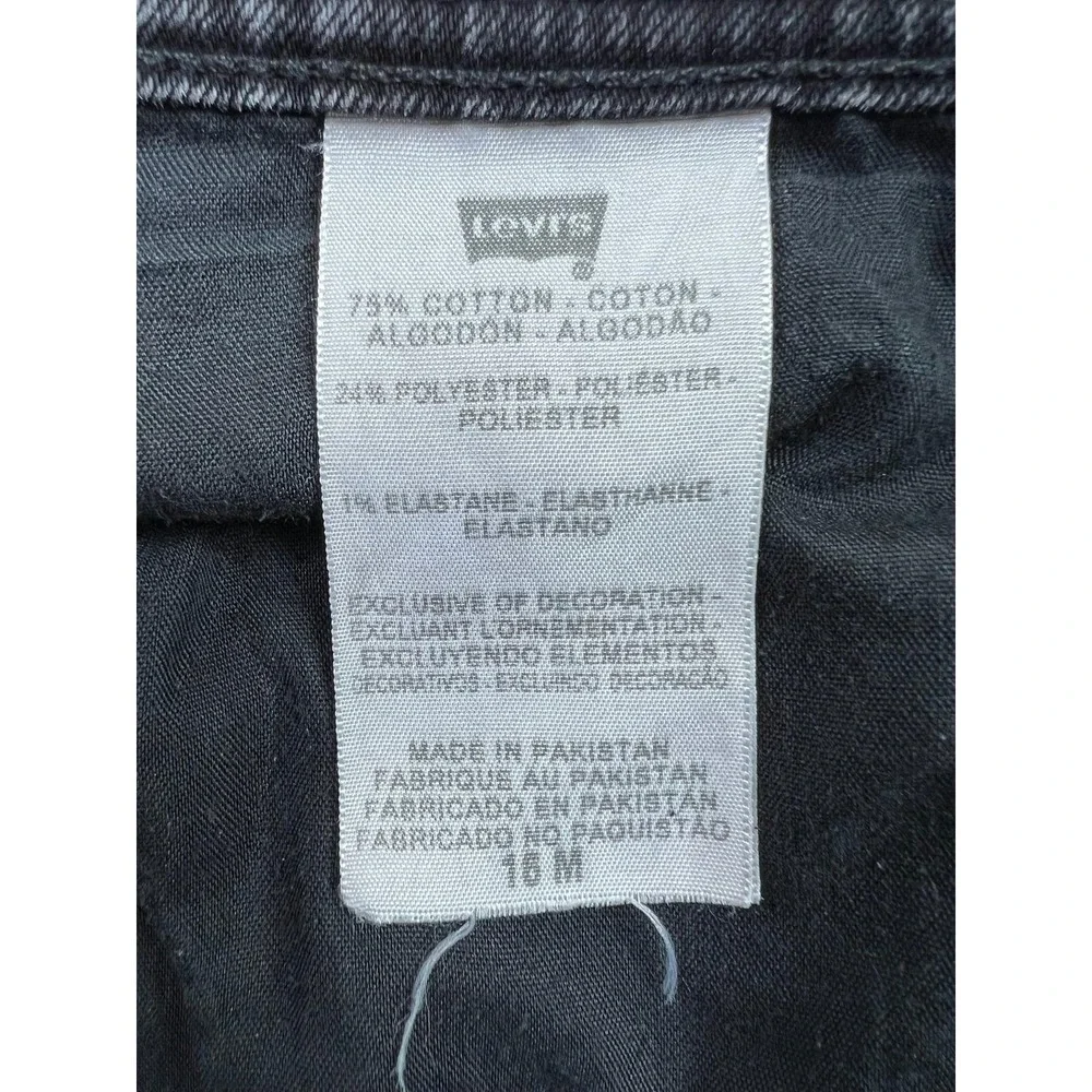 Levis‎ 505 Jeans Mens 36x30 Black Straight Leg Denim Stretch Classic 5 Pocket